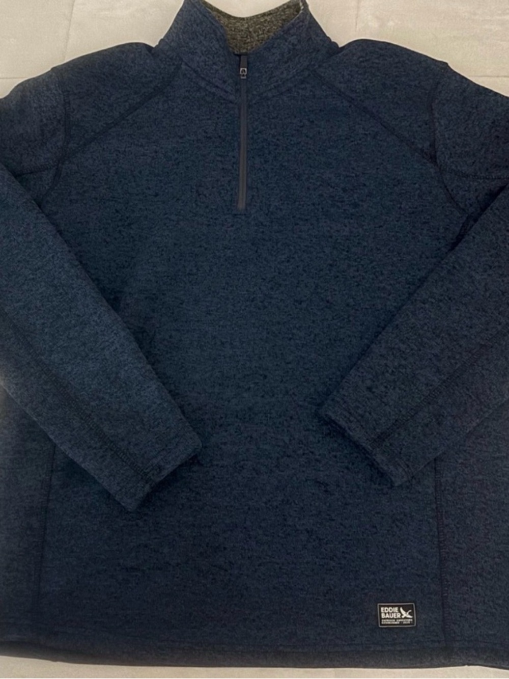 Eddie Bauer Men's Dark Navy Half-Zip Pullover Sweater